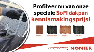 Tijdelijke prijsverlaging op SoFi dakpannen Monier