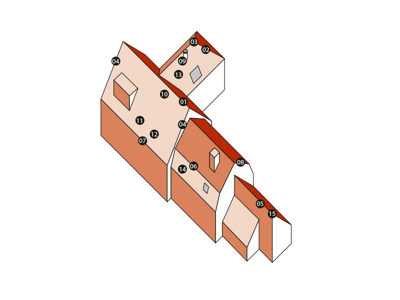Hulpstukken detaillering keramische  dakpannen